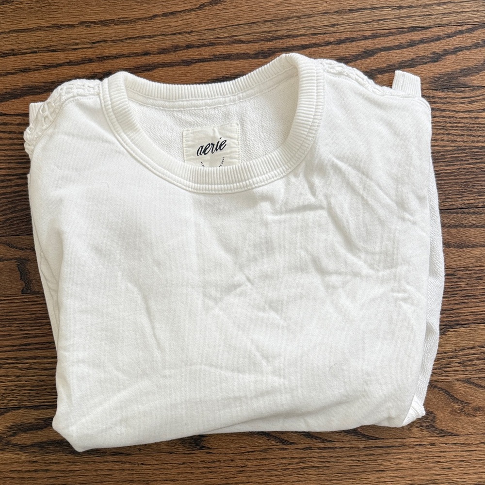 Aerie Cozy White Sweatshirt